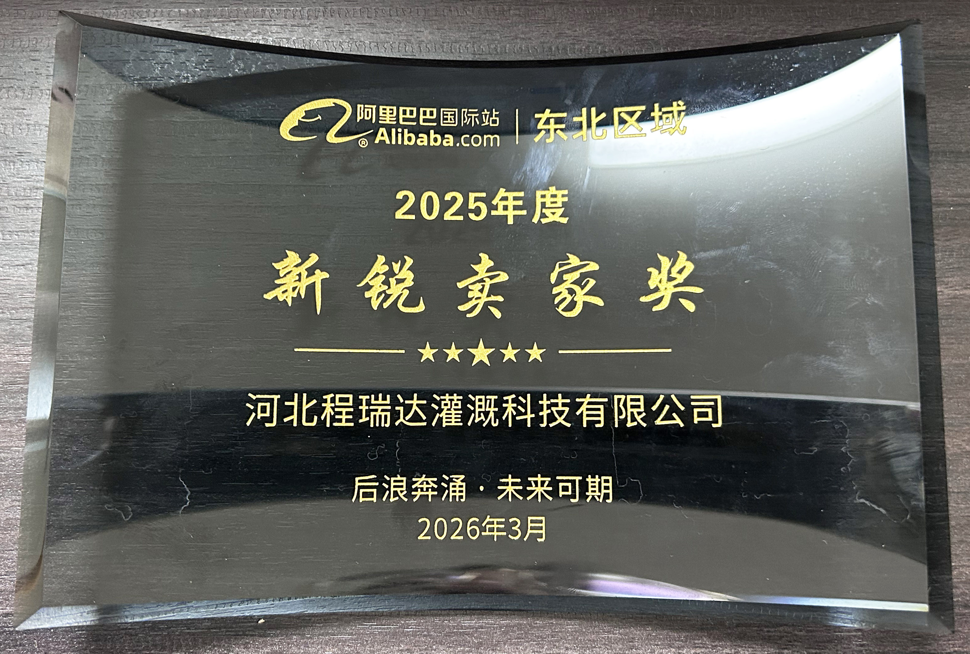 毕节程瑞达灌溉 | 荣获阿里国际站新锐卖家奖